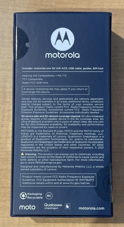 Motorola One 5G UW ACE Phone